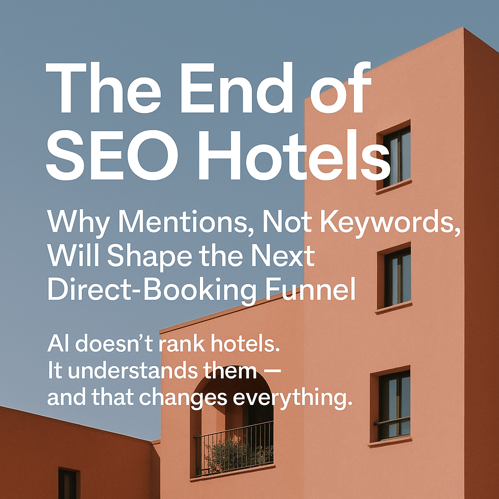 The End of SEO Hotels: Why Mentions, Not Keywords, Will Shape the Next Direct-Booking&nbsp;Funnel